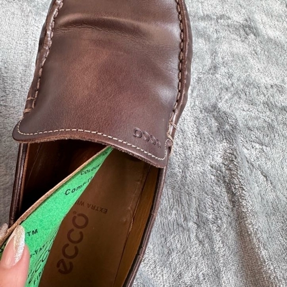 Ecco brown leather loafers men’s size 43 US size 9 / 9.5 - Picture 6 of 9